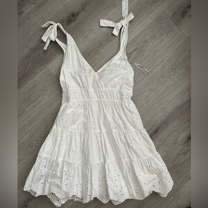 Chelsea28 White Eyelet Mini Dress